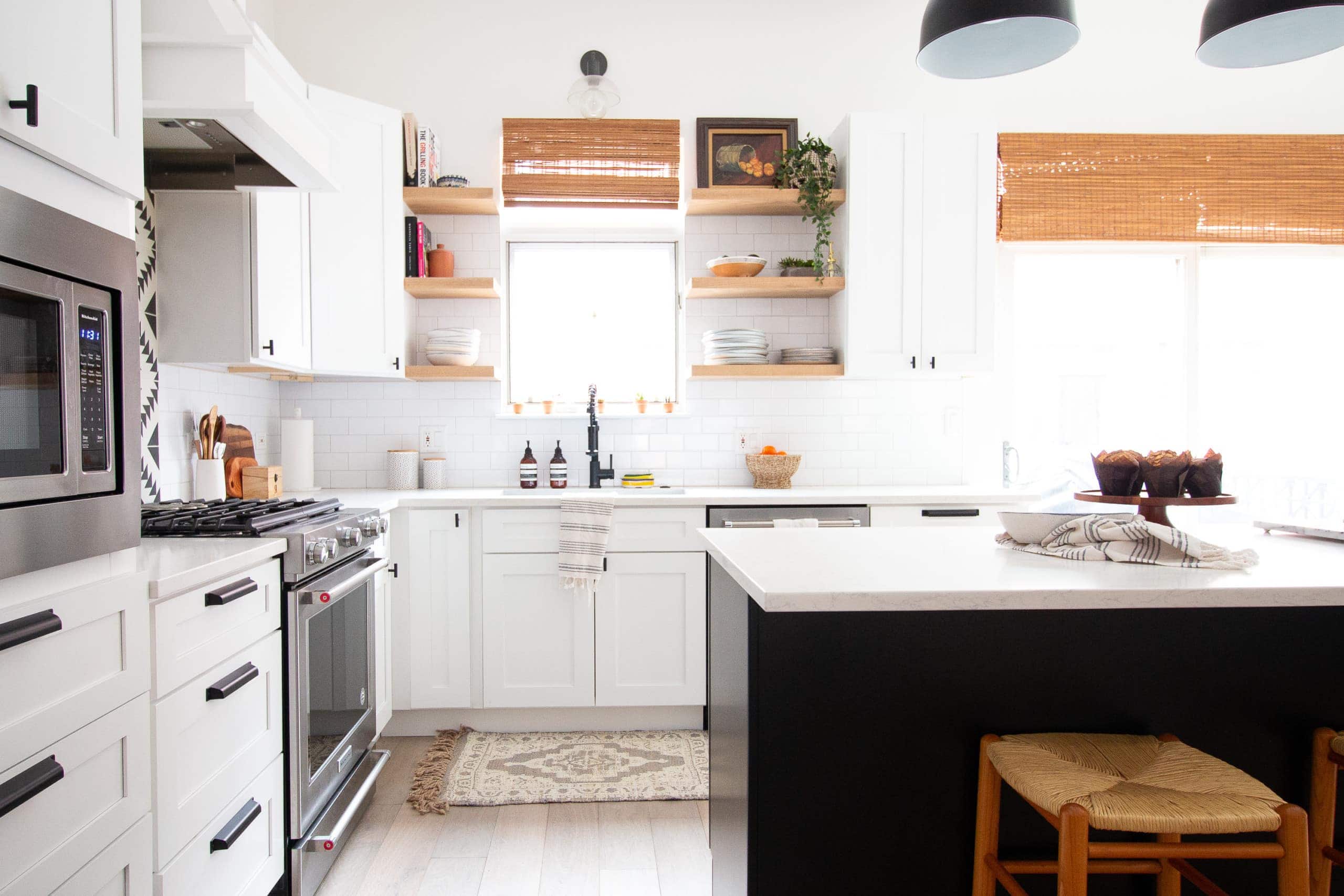 Black and white kitchen