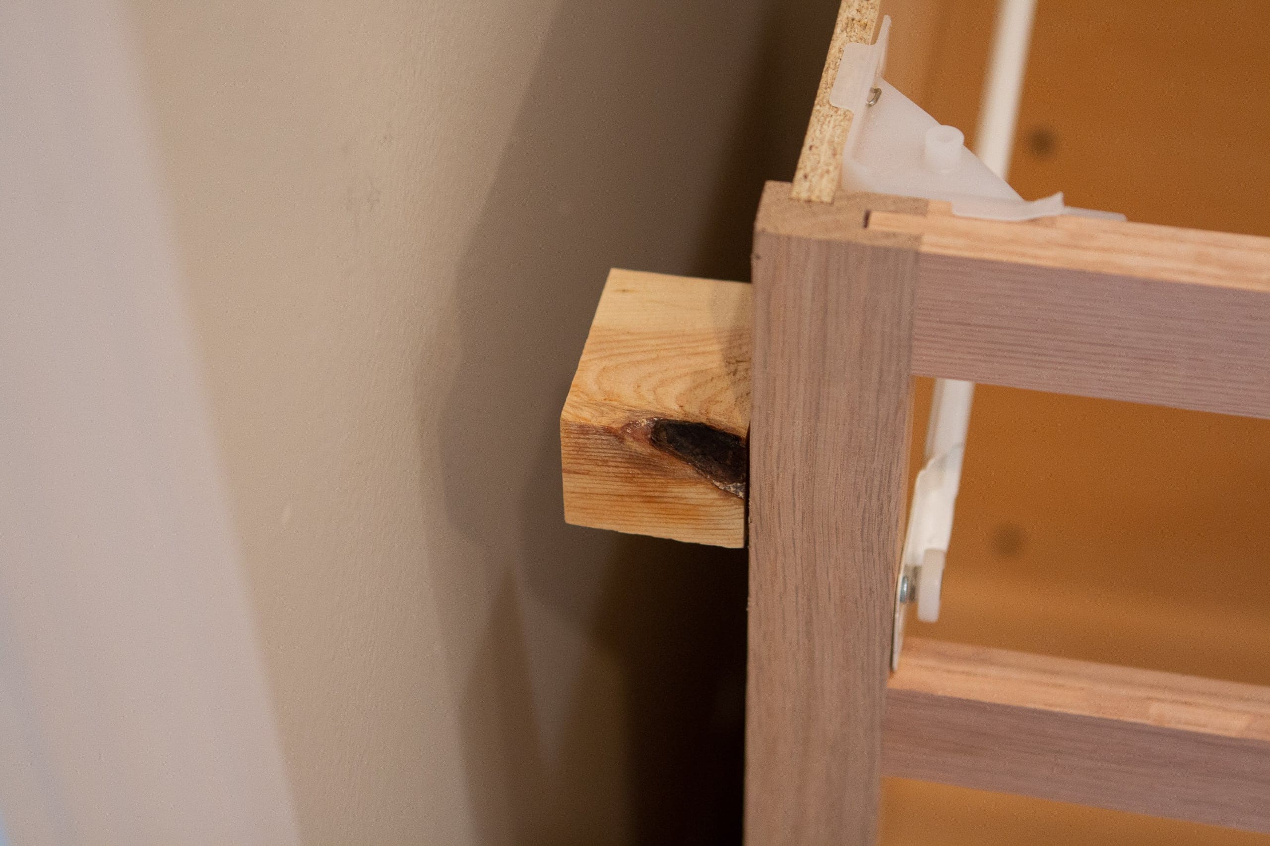 Wood blocks for filler pieces in our DIY built-ins