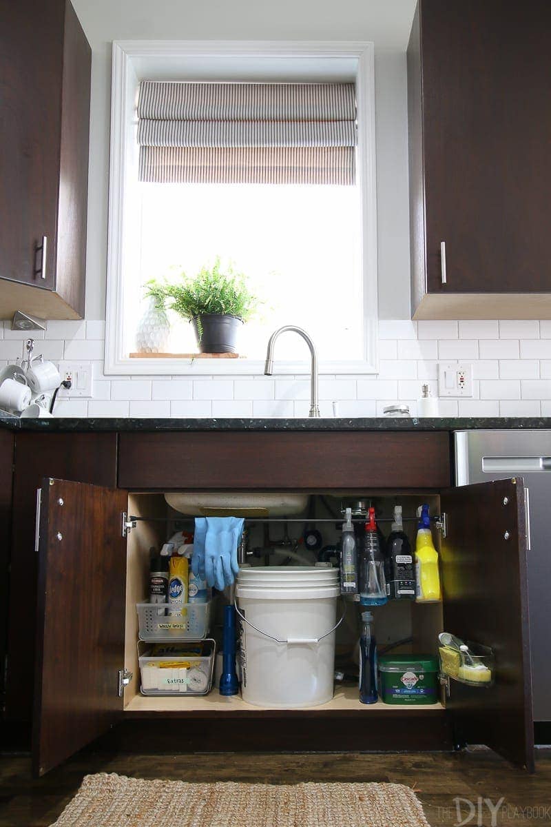 How to get organized under the kitchen sink