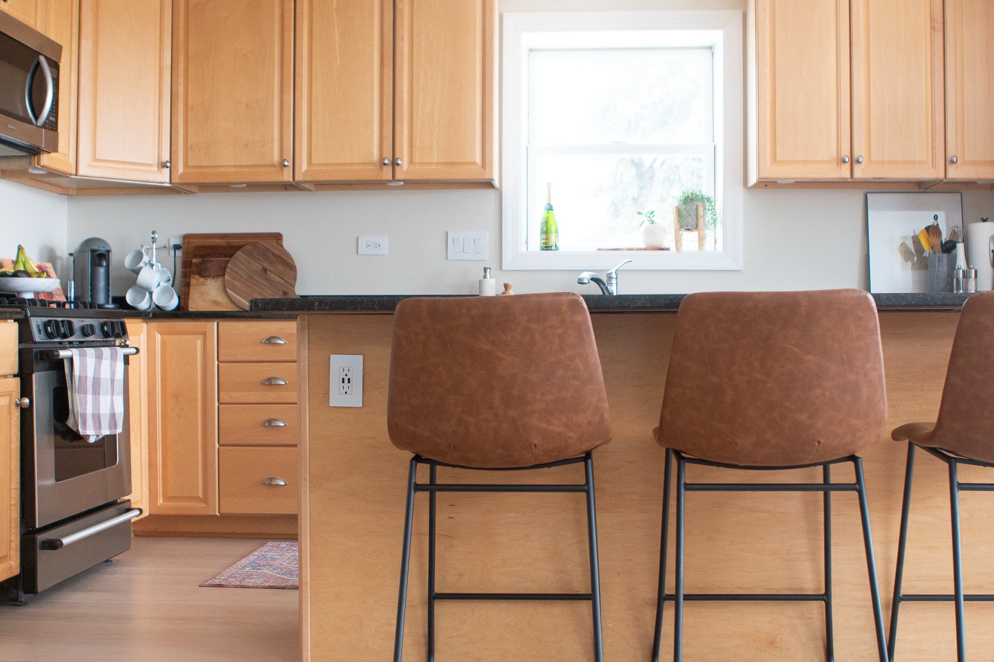 Leather Kitchen stools