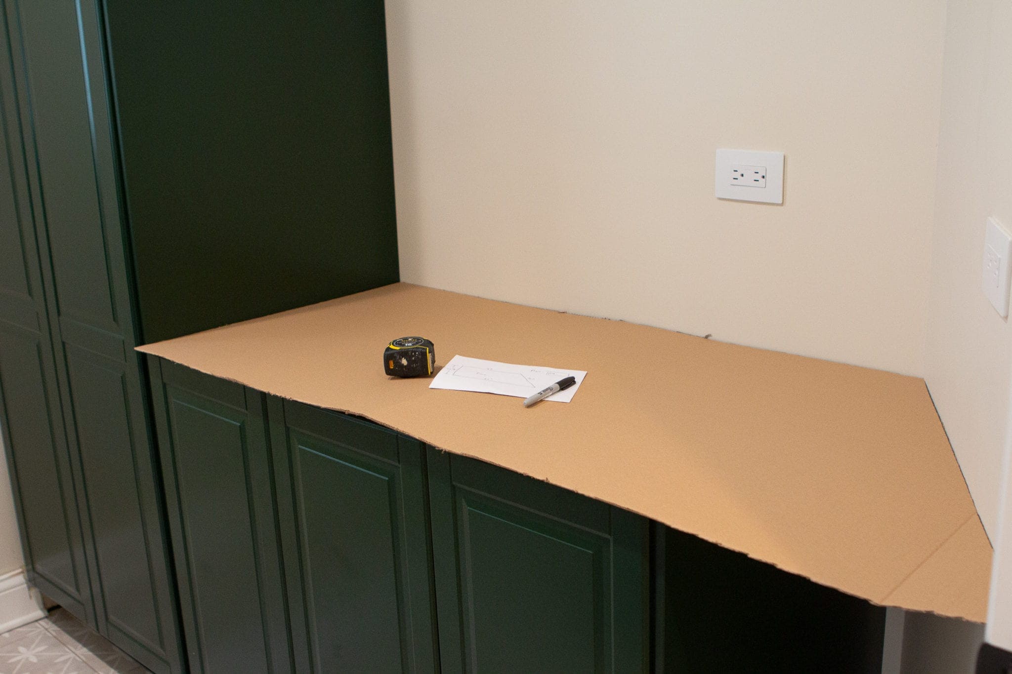 Our wood countertop template