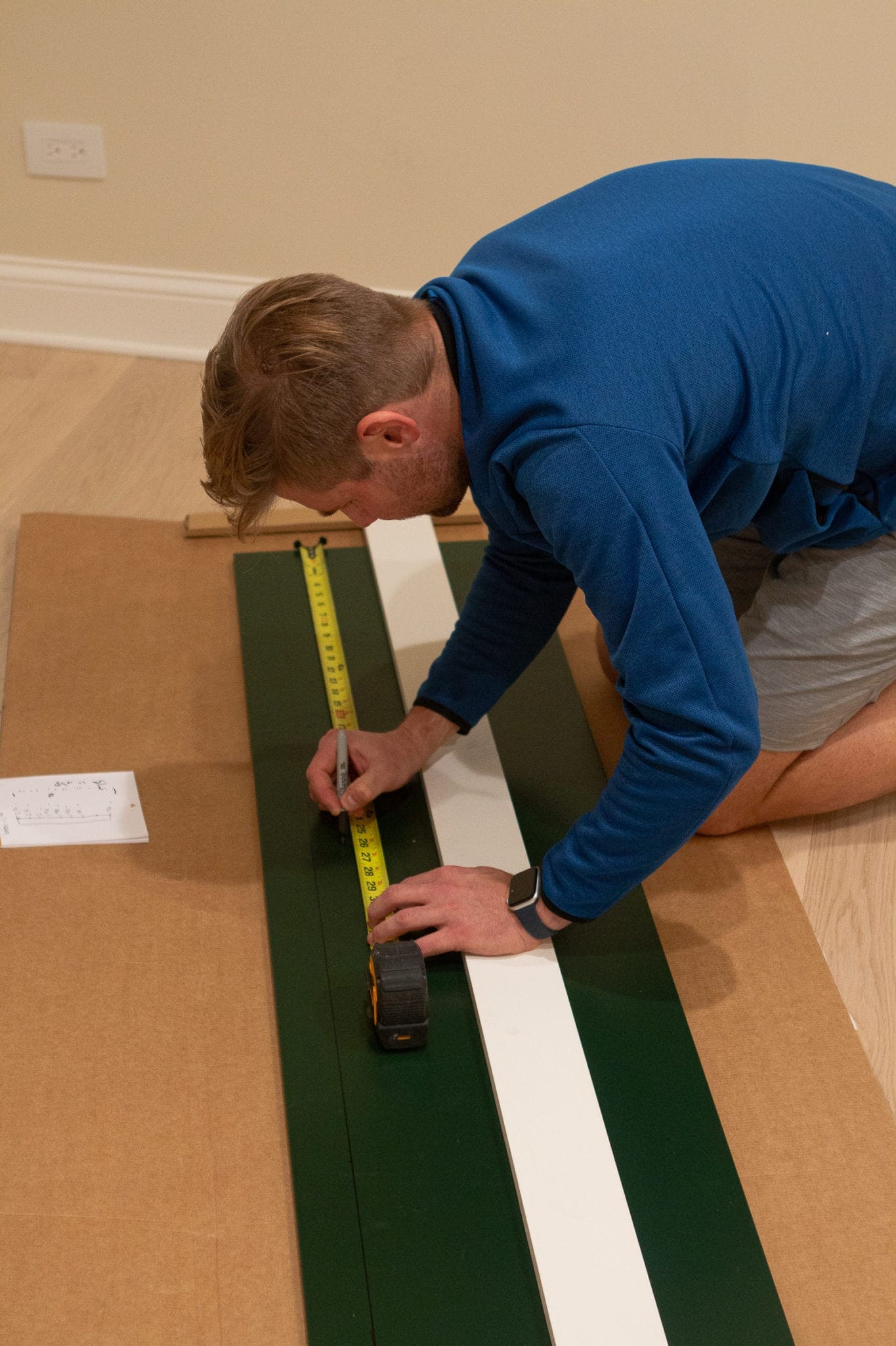 Measuring cover panel for side panel filler pieces on IKEA kitchen cabinets