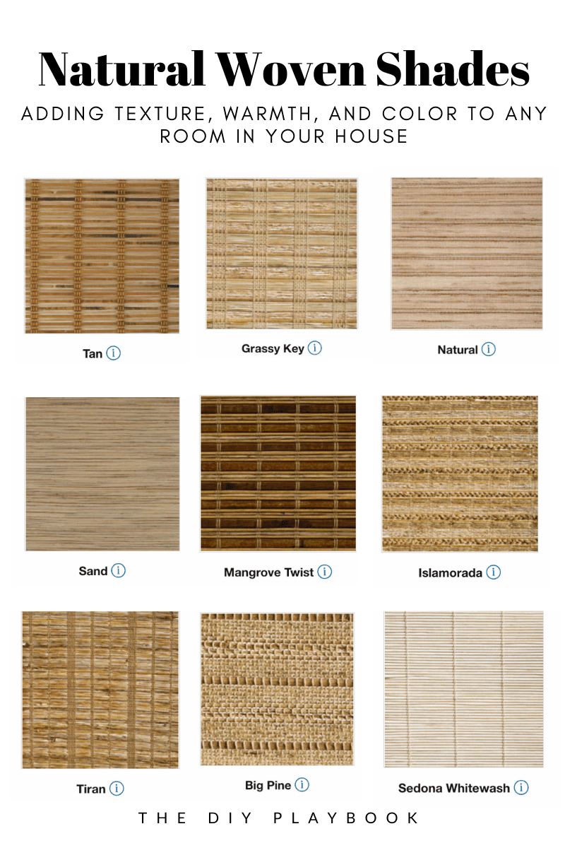 Natural woven shades from Lowe's Home Improvement