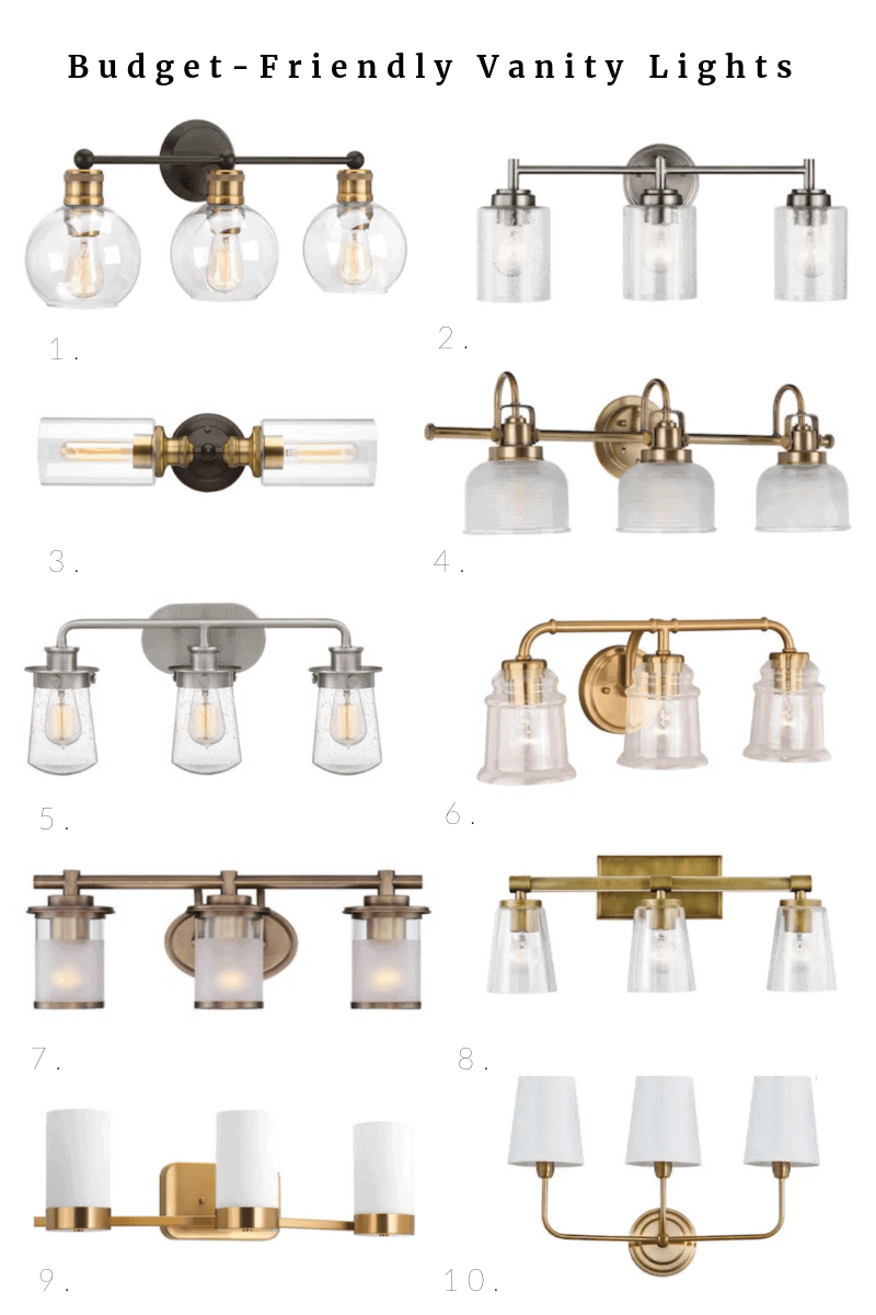 Budget-friendly lighting options for vanity lights