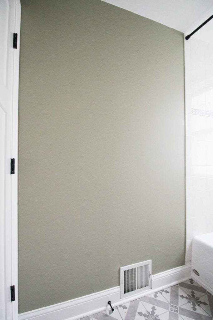 Blank wall in the bathroom