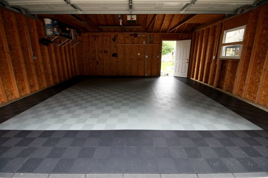 How to install montezuma storage garage floor tiles