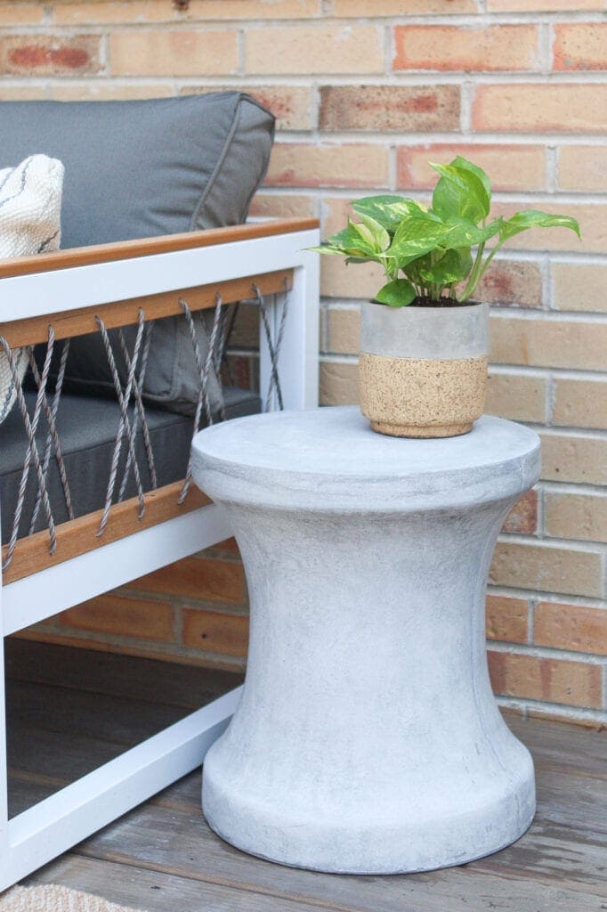 Side table cement