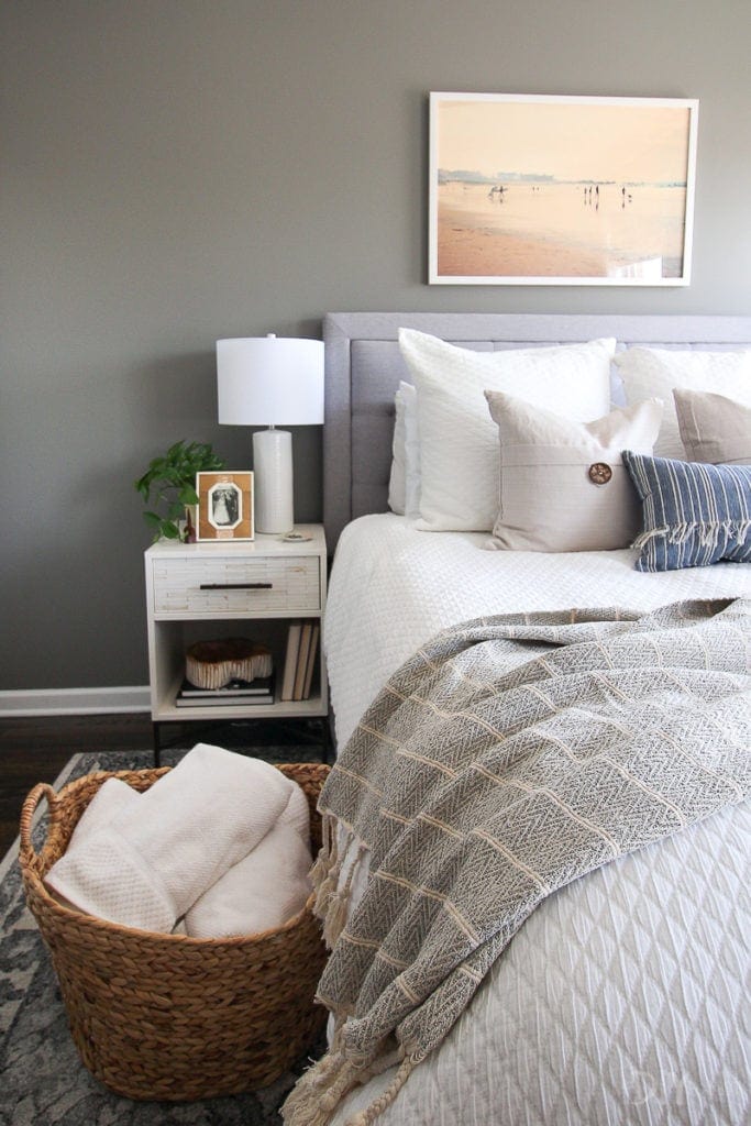 Guest bedroom with coastal touches