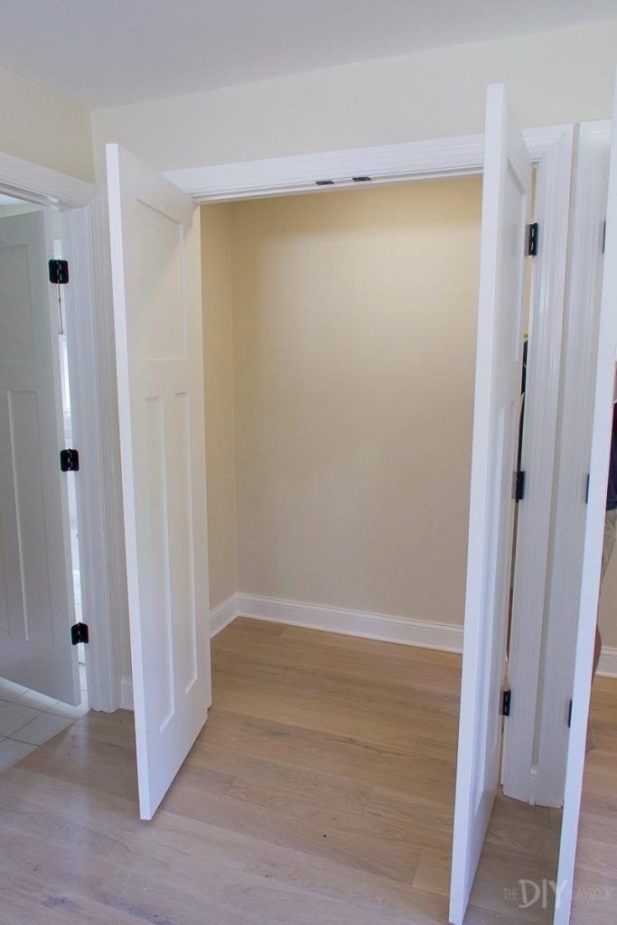 Master bedroom closet empty