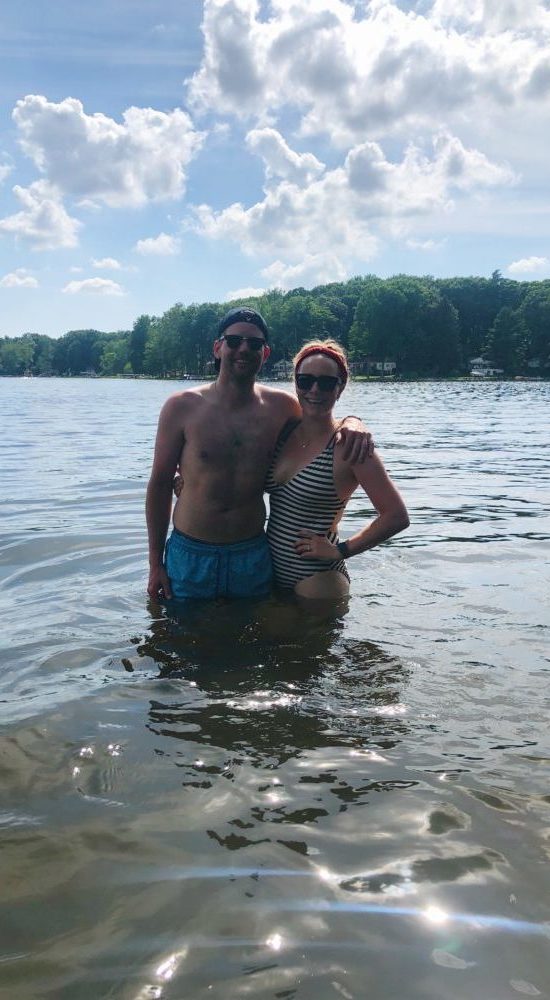 casey and finn at the lake