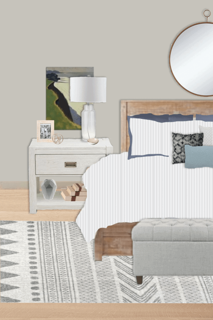 budget-friendly nightstand styling