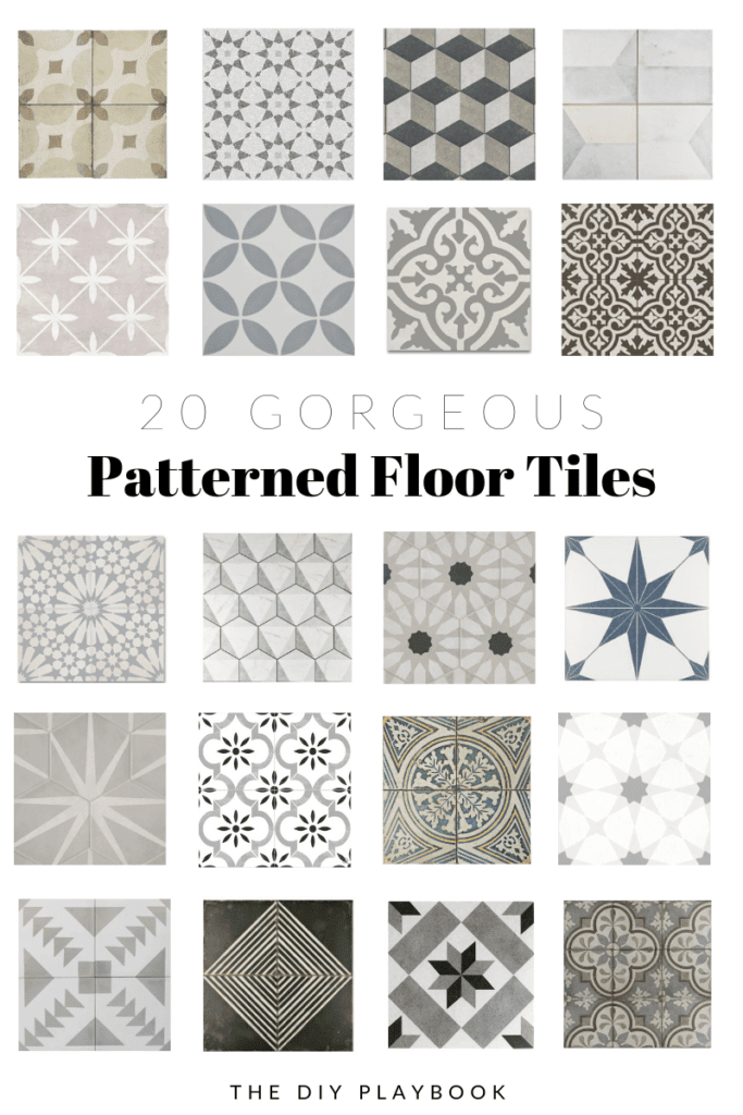 20 patterned floor tiles