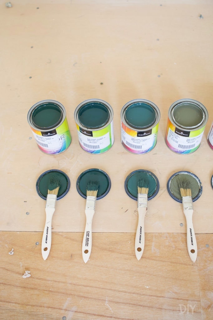 Choosing a dark green paint color