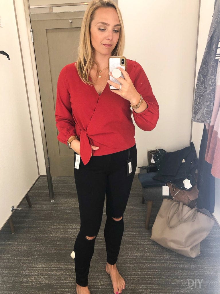 Madewell wrap top