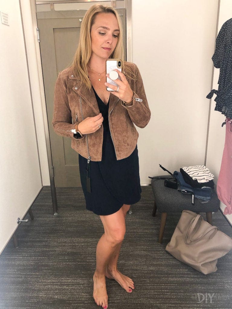 suede jacket over my dress