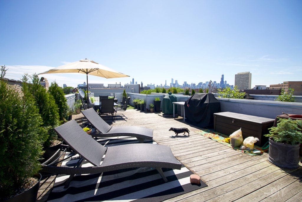 Outdoor rooftop in Chicago