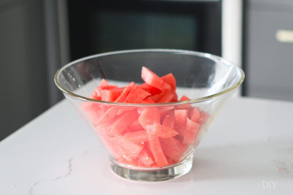 Sliced watermelon