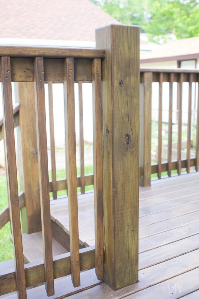 Stained deck in spanish moss