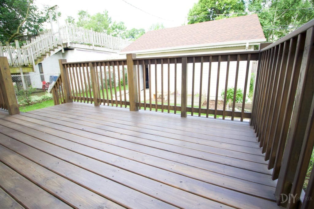 Deck after staining