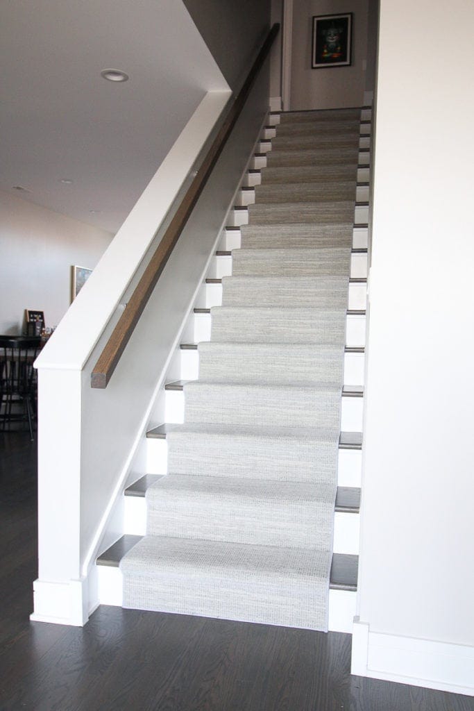 Stair runner in a contemporary condo