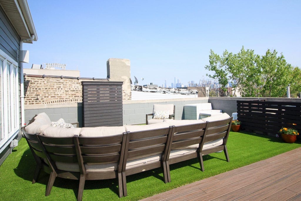 Rooftop deck in Chicago