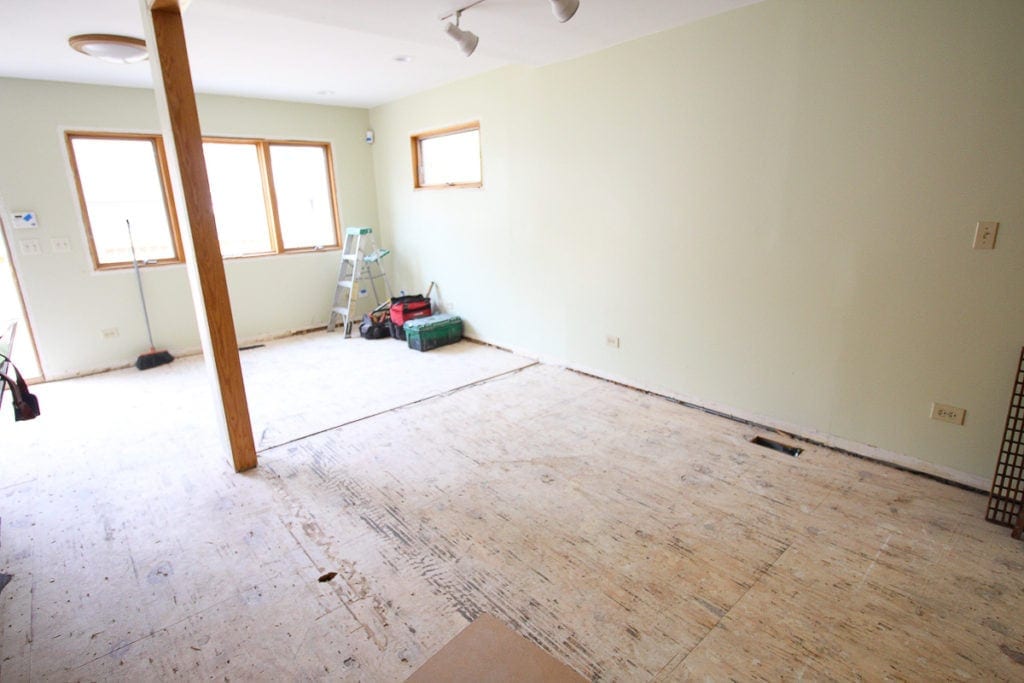 Flooring in the kitchen