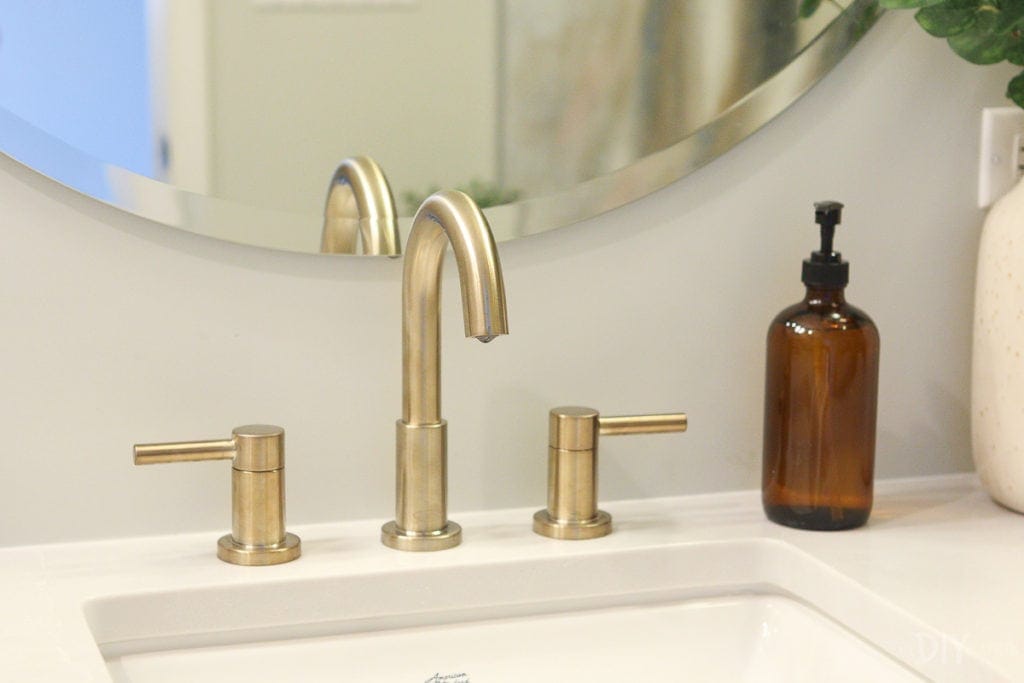 Brass faucet from Lowe's Home Improvement