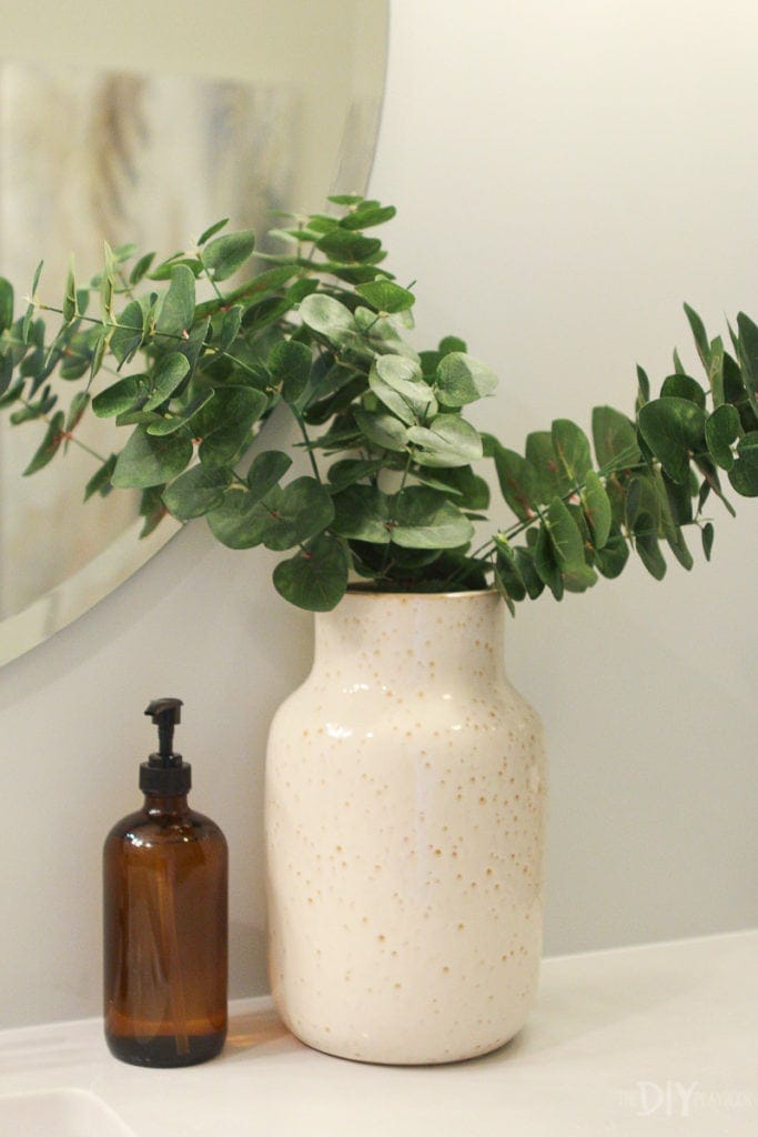 White vase and soap dispenser