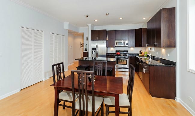 Kitchen and dining room before makeover