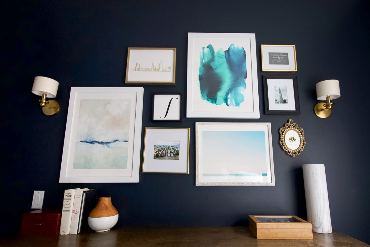 Guest room gallery wall