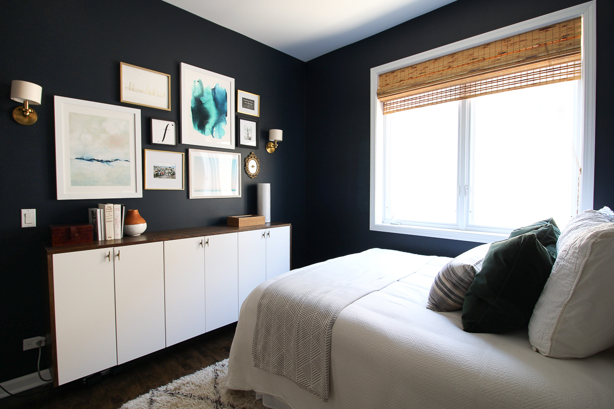 guest bedroom before and after condo tour