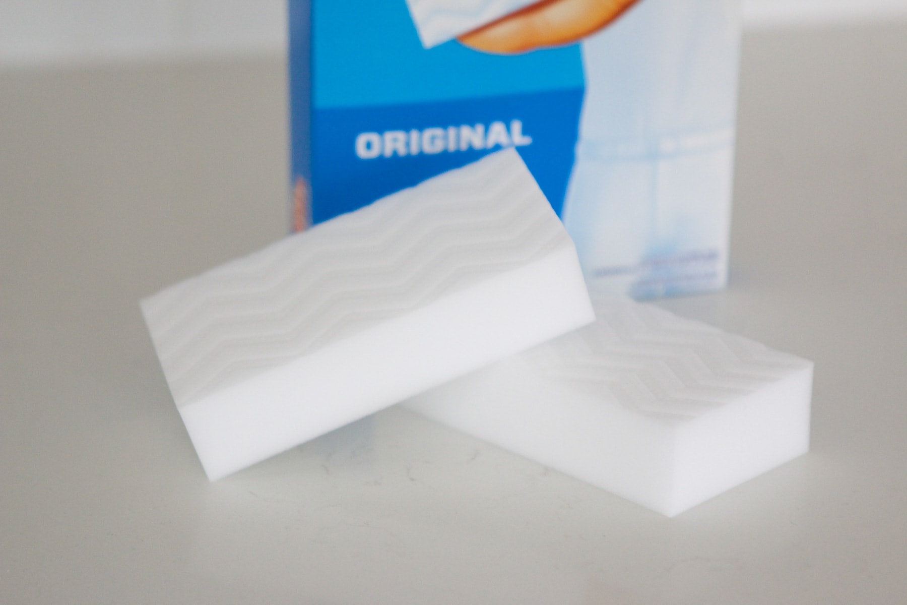 Use a magic eraser to clean up scuffs on baseboards