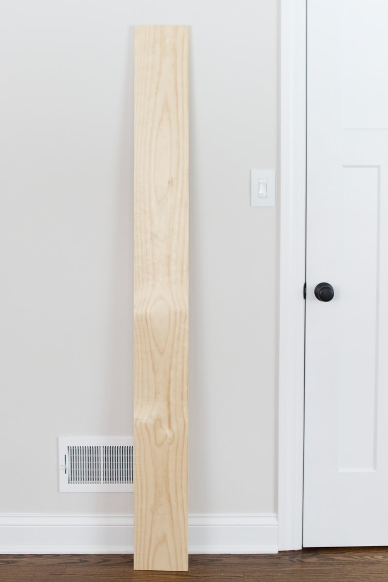 pine board for growth chart