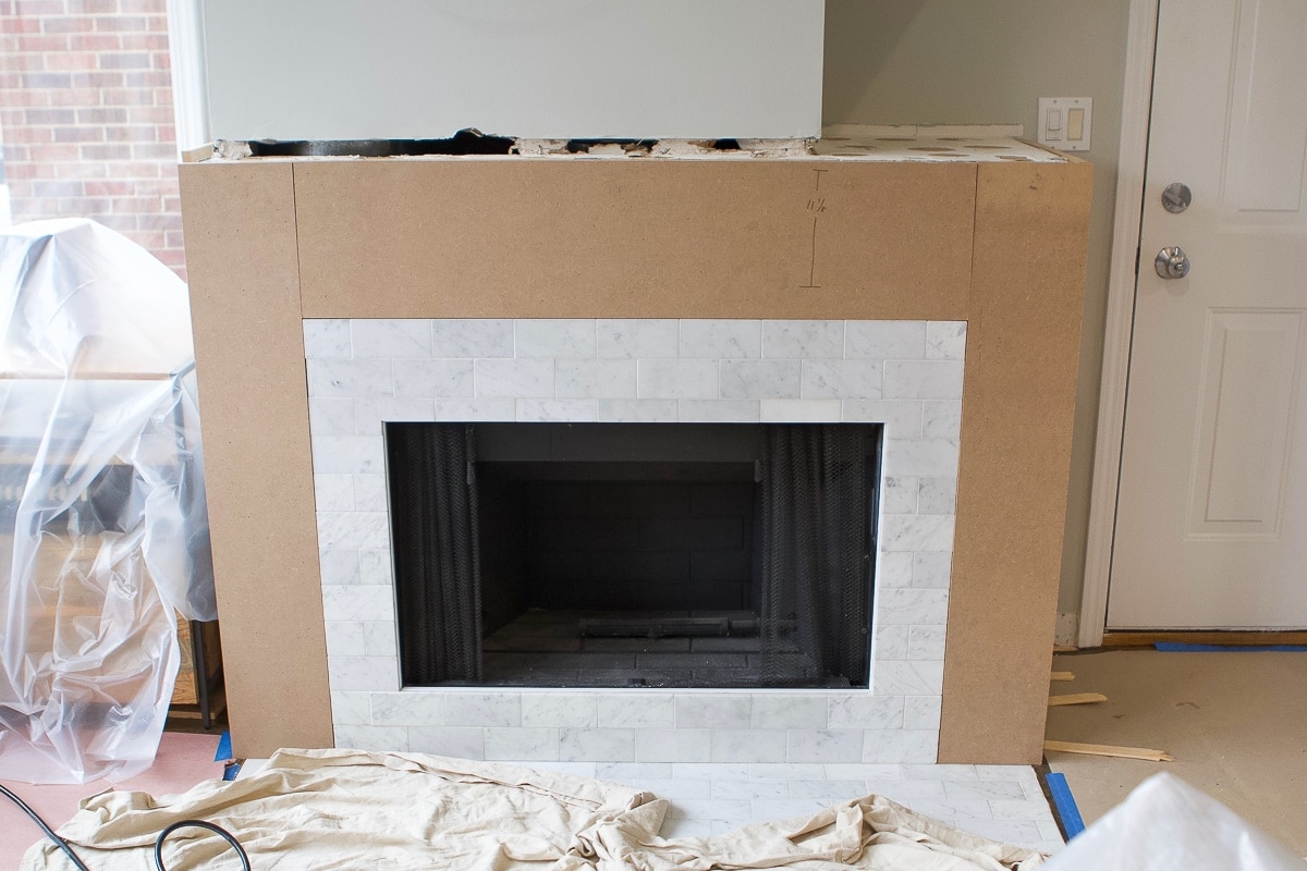 Adding mdf to a fireplace surround