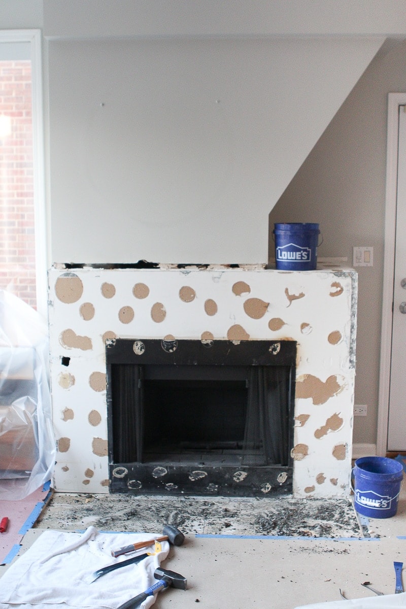 Demo a fireplace in a day