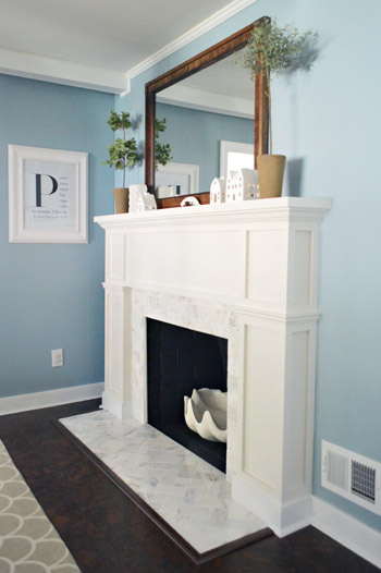 Fireplace makeover from young house love