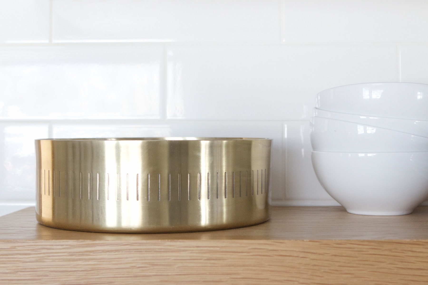 brass bowl in the kitchen