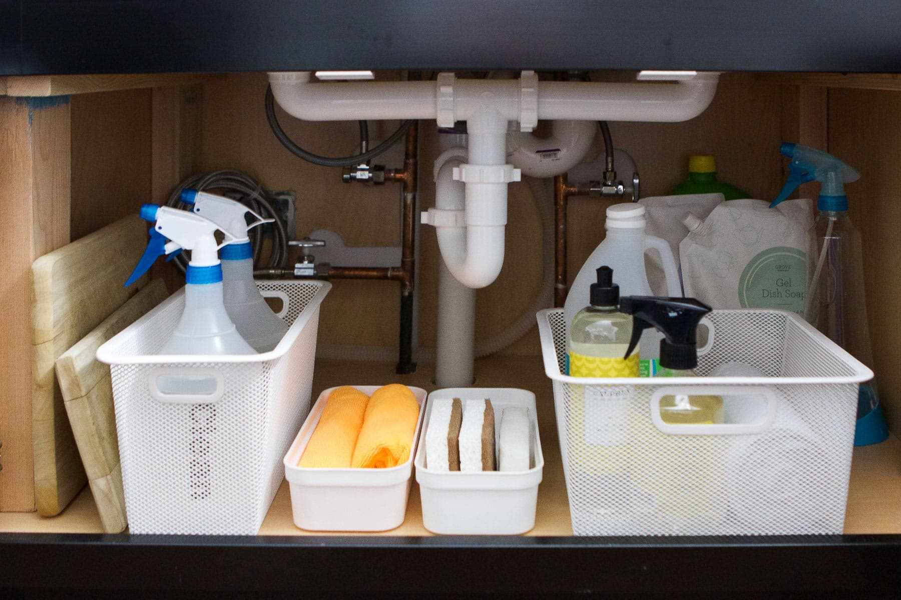 tips for under the sink organization