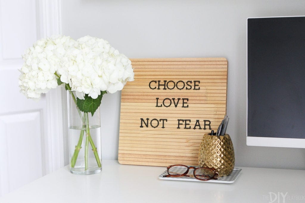 Choose love not fear quote