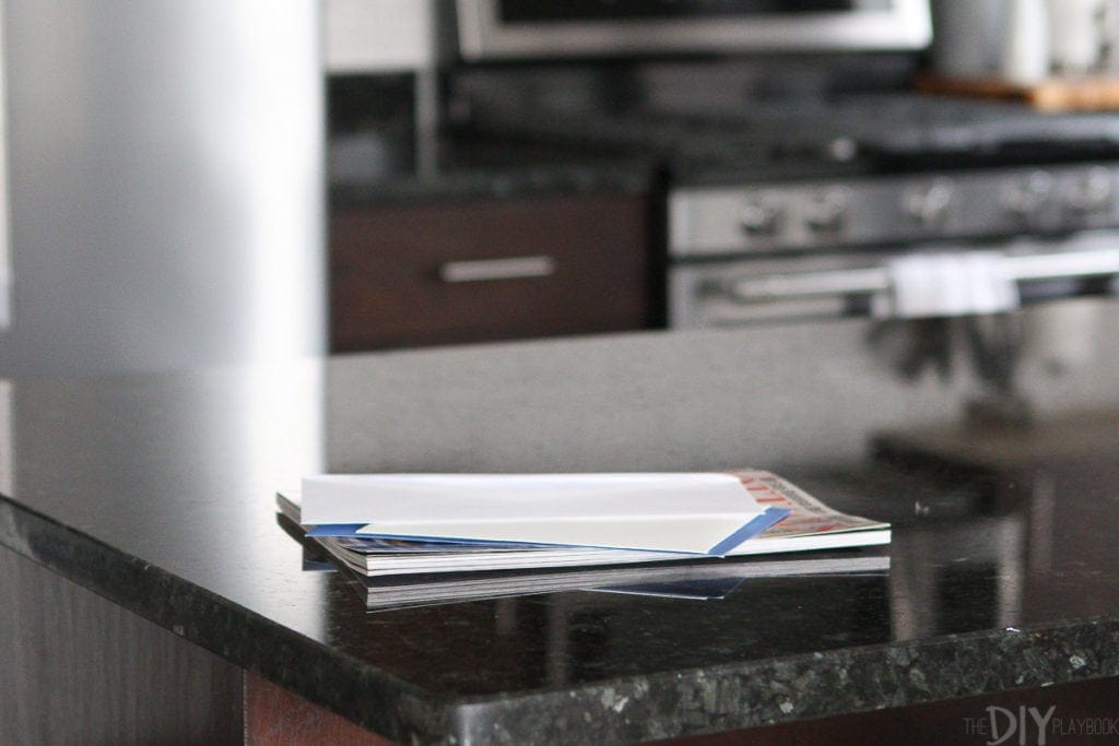 Mail on the countertops