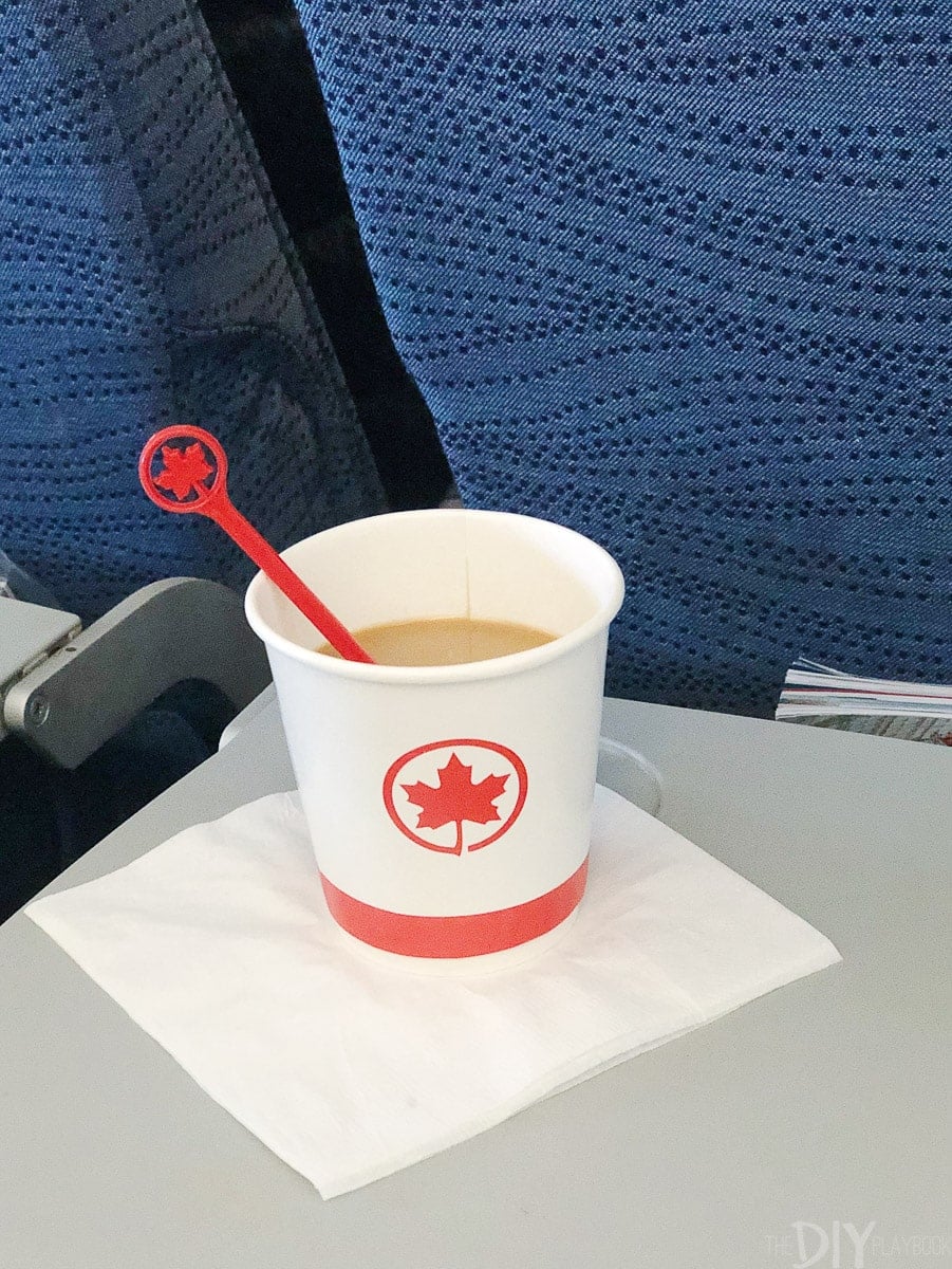 Coffee on plane