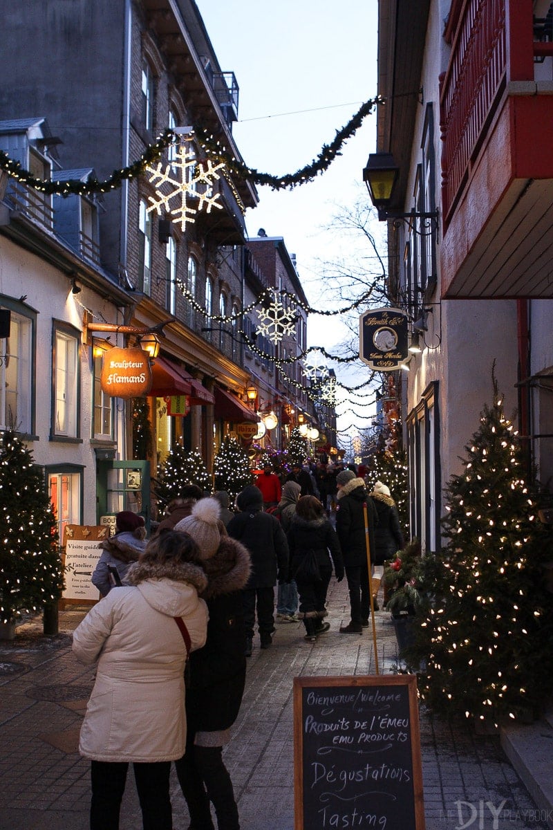 Christmas streets in Quebec City