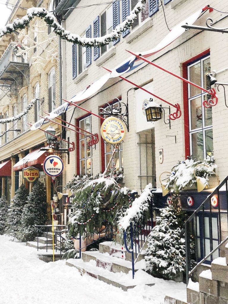 Storefronts in Quebec City