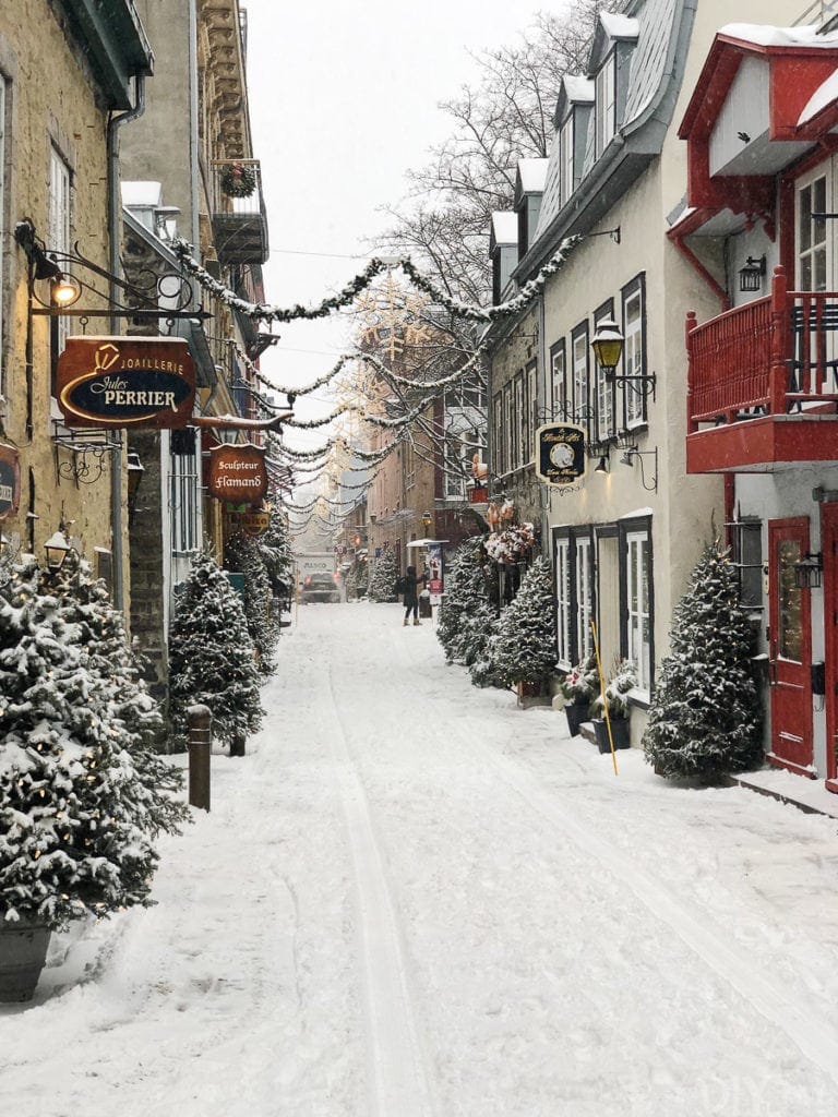 christmas village in Quebec City