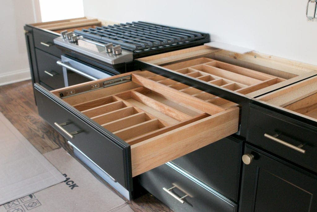 choosing built-in kitchen cabinet organization from lowe's