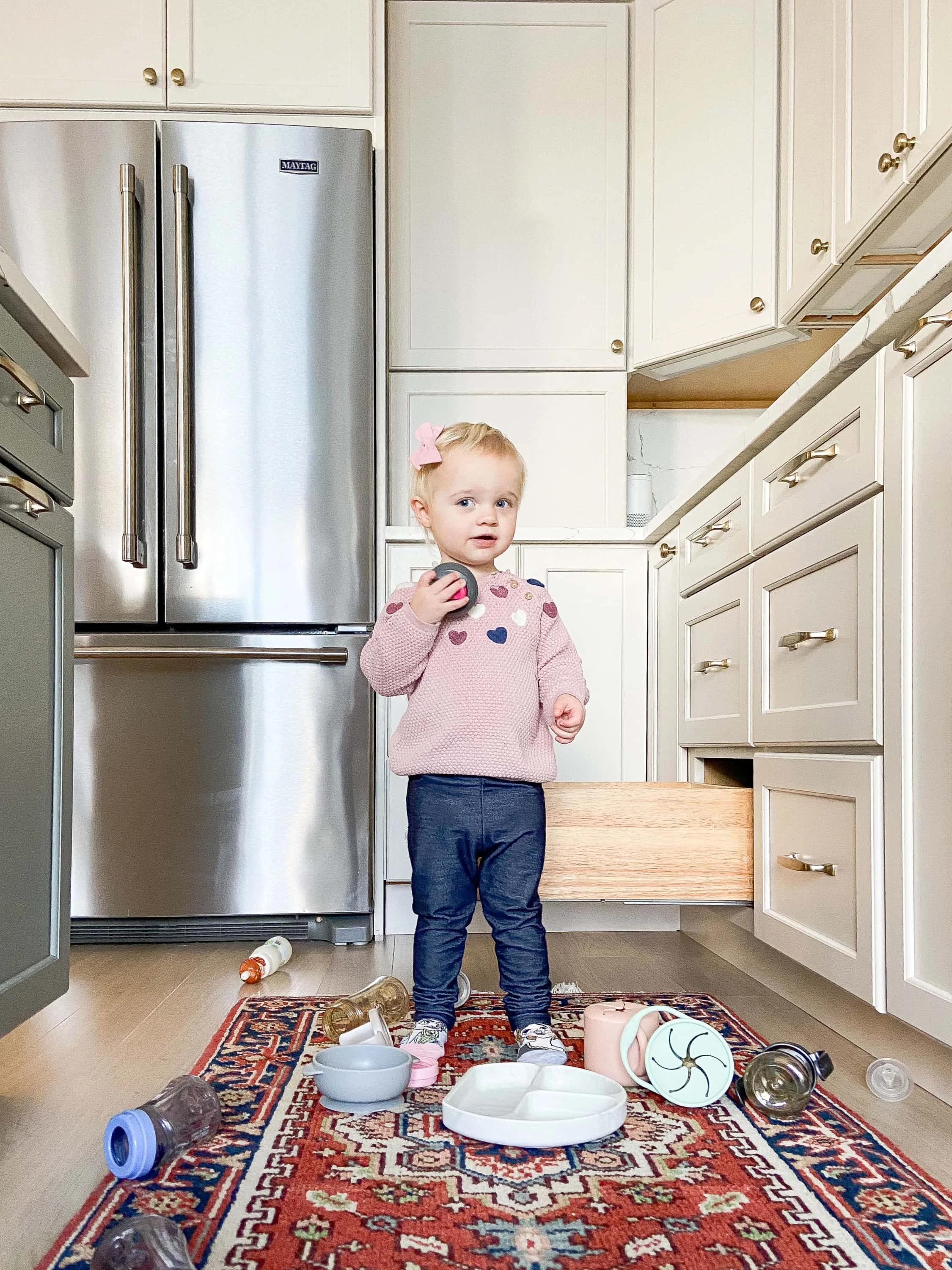 Rory helping in the kitchen