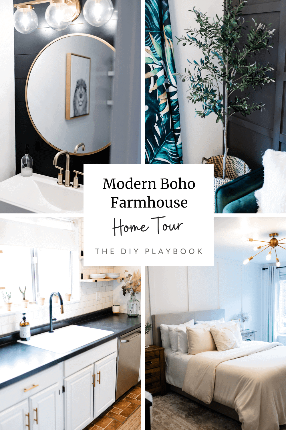 A modern boho farmhouse condo