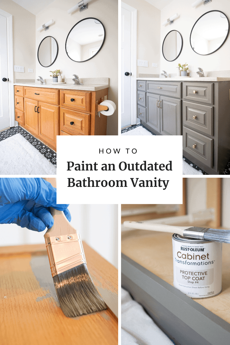 how to paint a bathroom vanity with the cabinet transformations kit