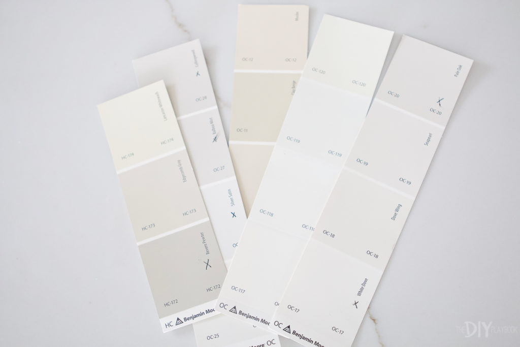 Choosing paint swatches