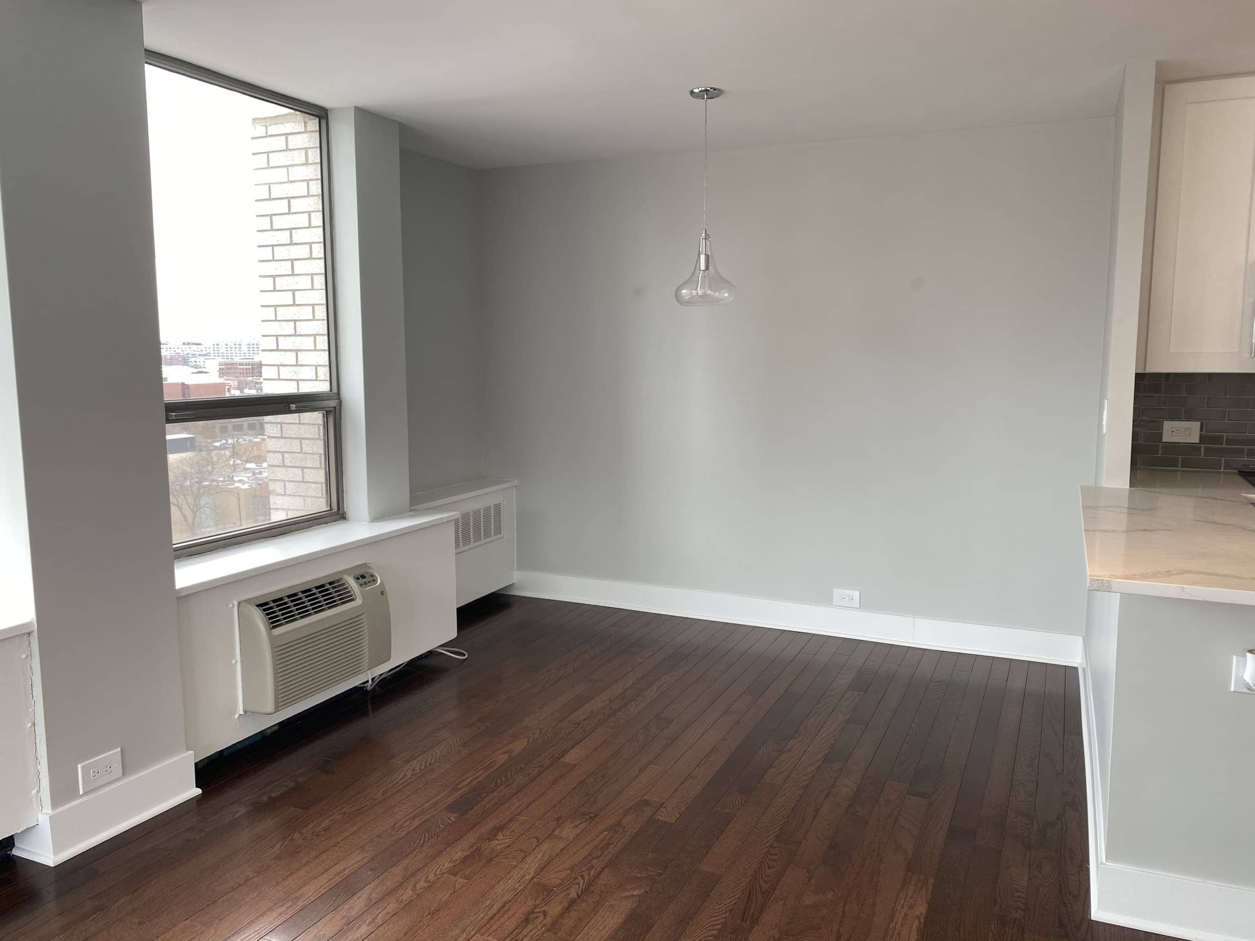 Empty dining room in a condo